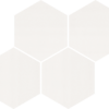 hexagon white mosaic 21,2x30,7
