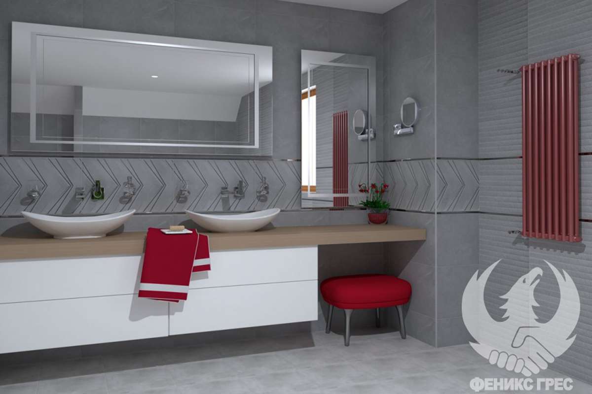 Artan Gris 33.3x55 серия плочки за баня