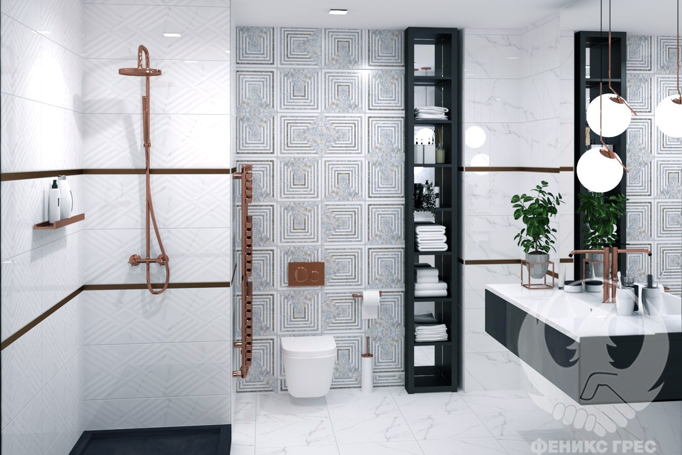 Calacatta 30x90 серия плочки за баня