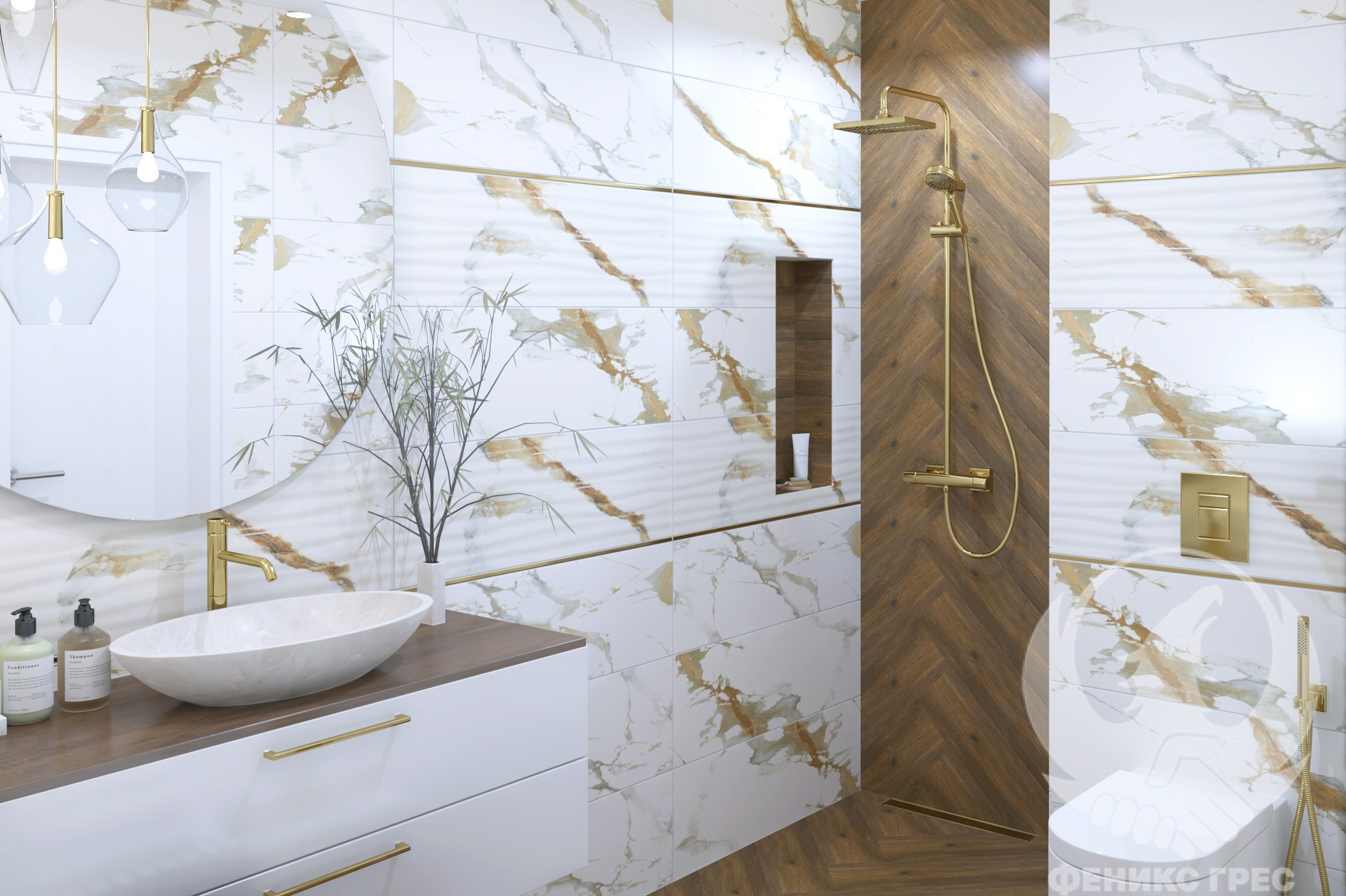 Theia 30×90 - Модерни плочки за изтънчена баня