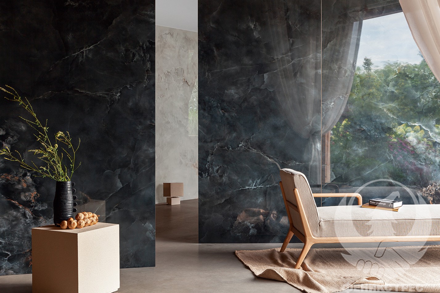 Aquamarine гранитогрес – широкоформатен мрамор