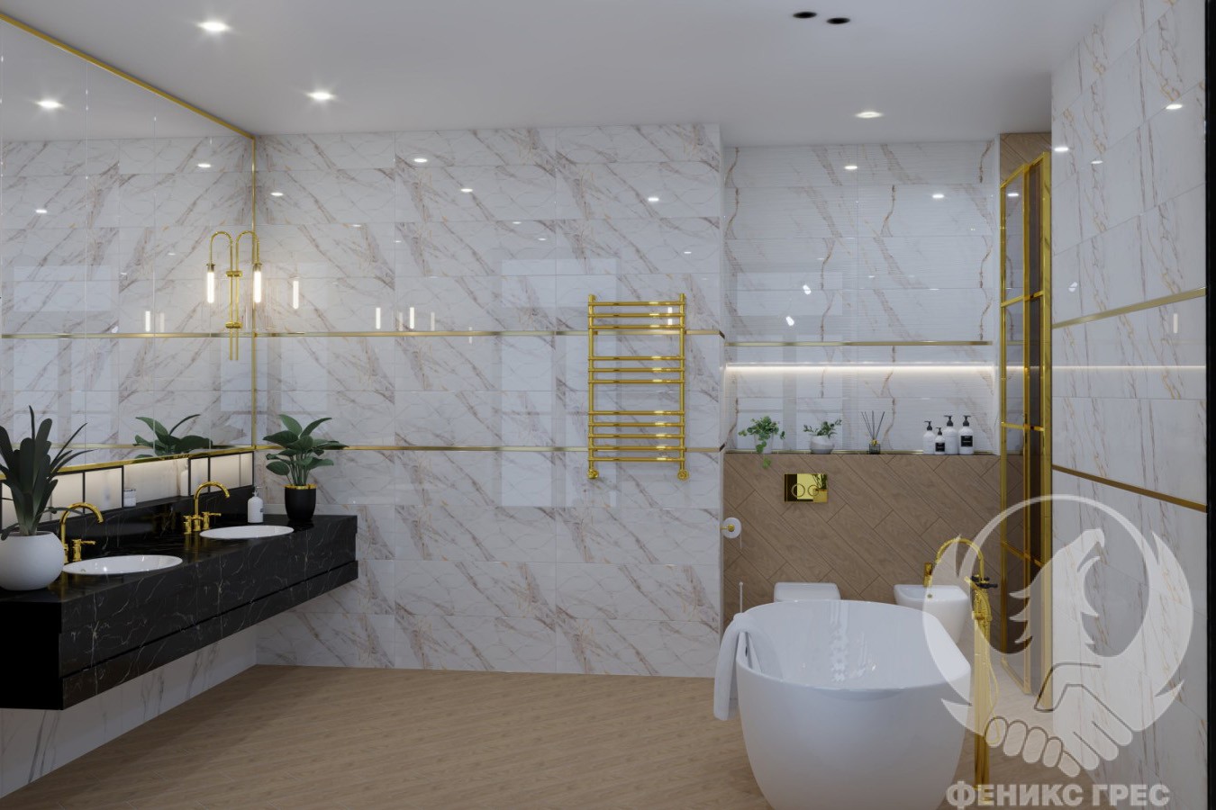 Плочки за баня Supreme Gold 30x90