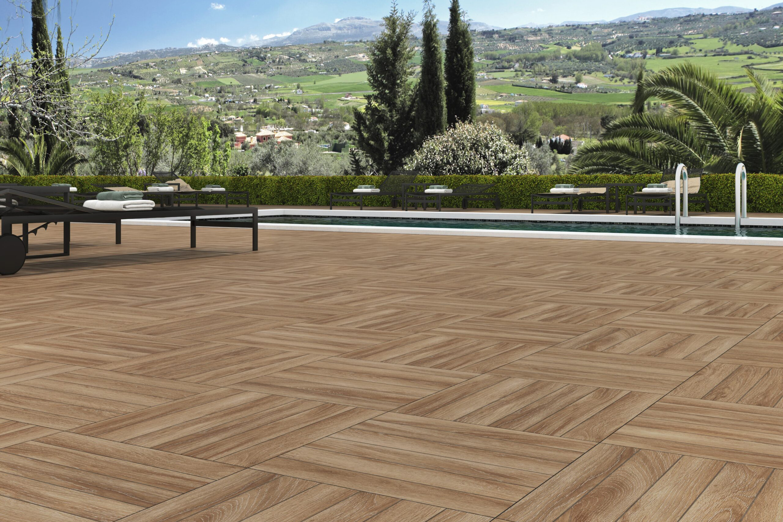 Irazu гранитогрес – дървен мат 45×45 см