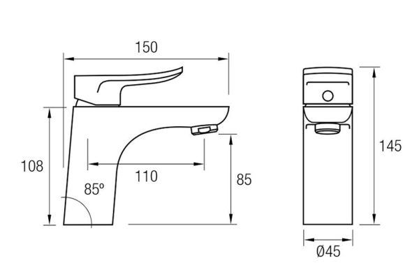 SAYRO GRIFO LAVABO NEGRO SAY01N1
